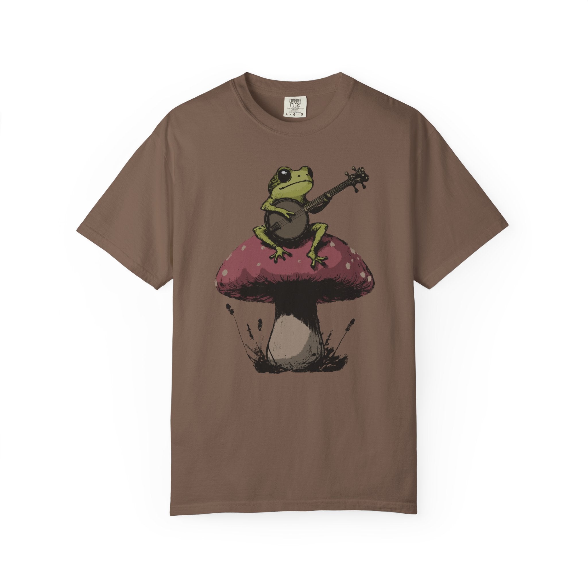 Cottagecore Frog Playing Banjo T-Shirt