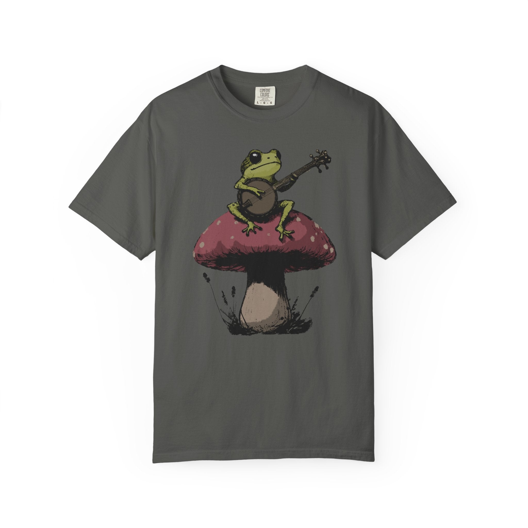 Cottagecore Frog Playing Banjo T-Shirt