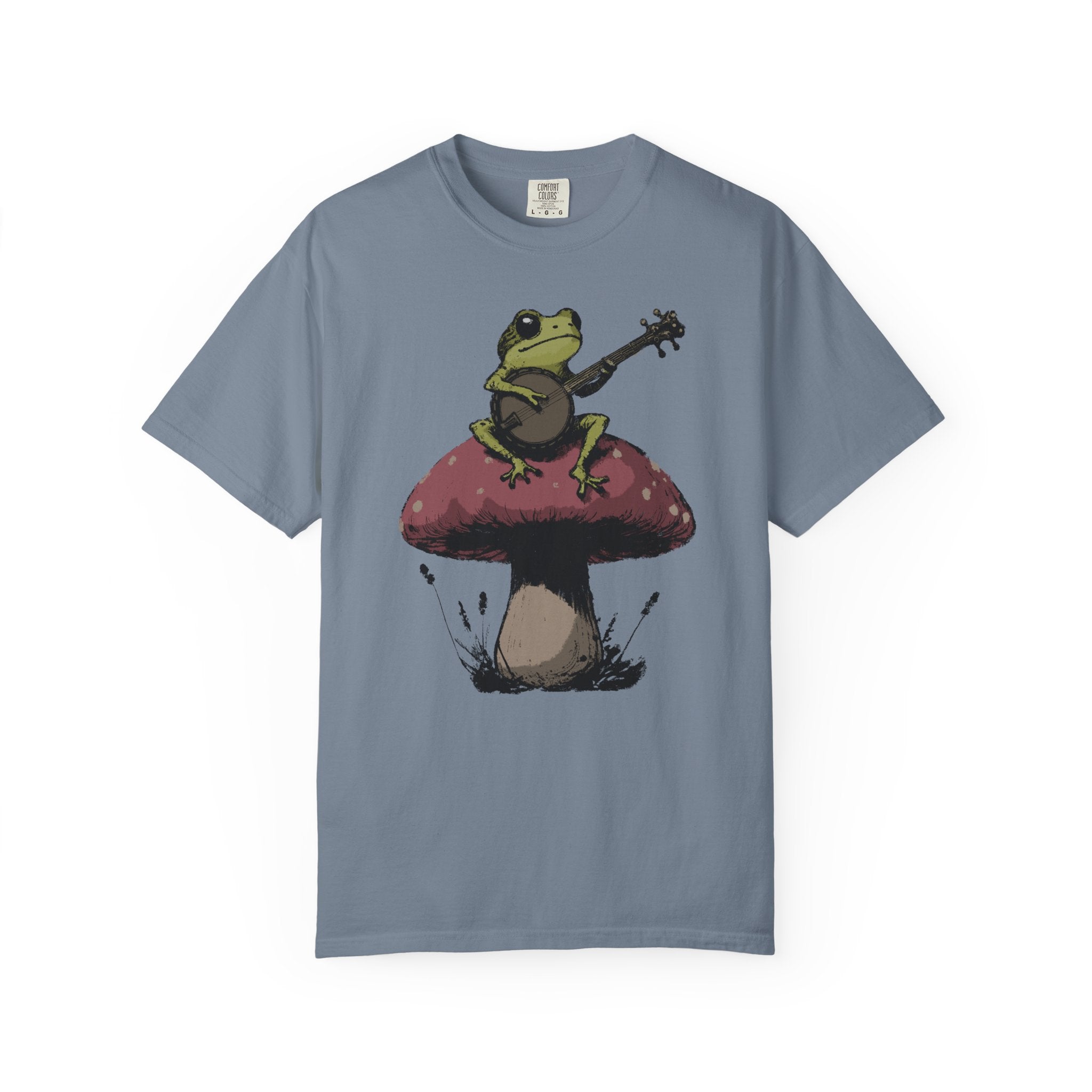 Cottagecore Frog Playing Banjo T-Shirt