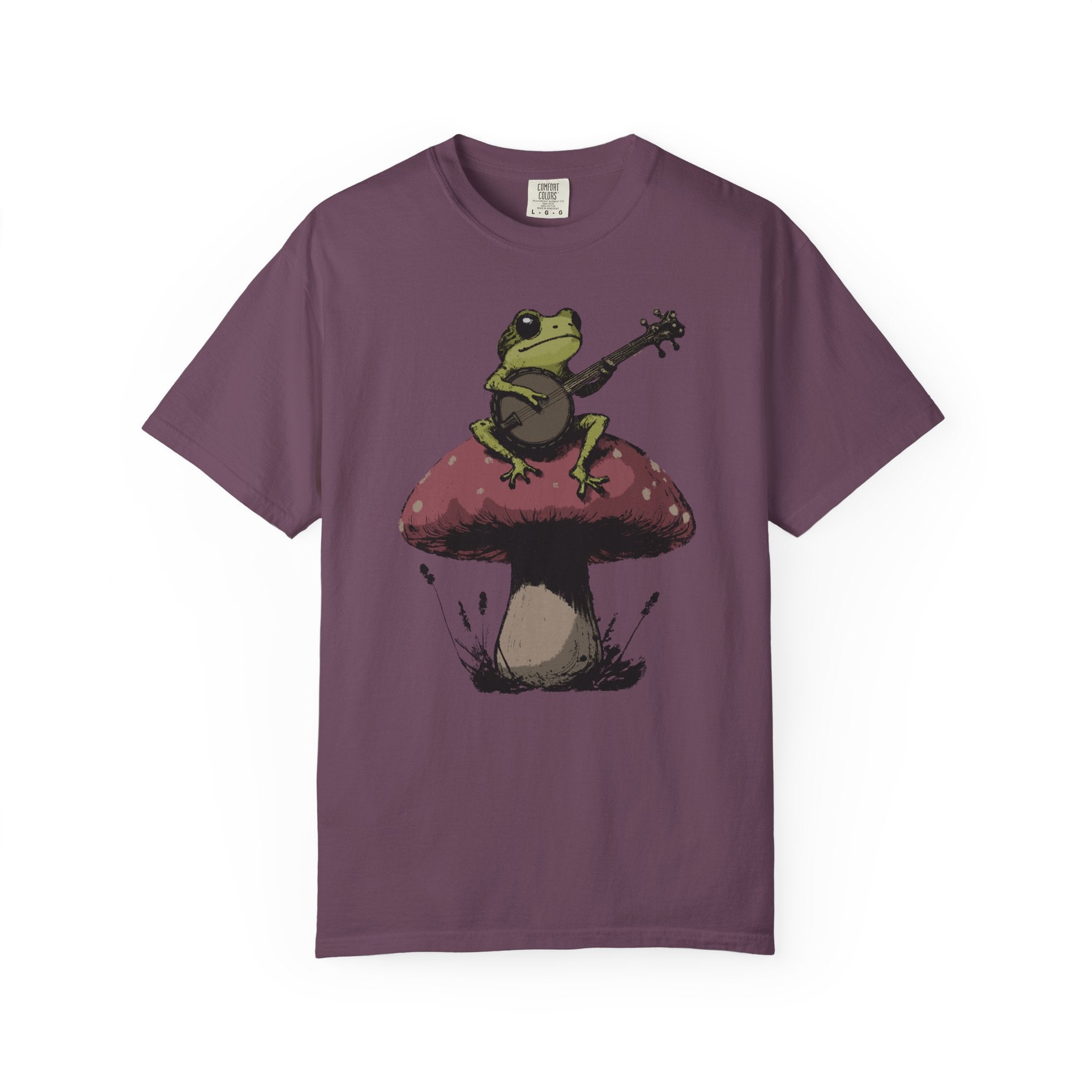 Cottagecore Frog Playing Banjo T-Shirt