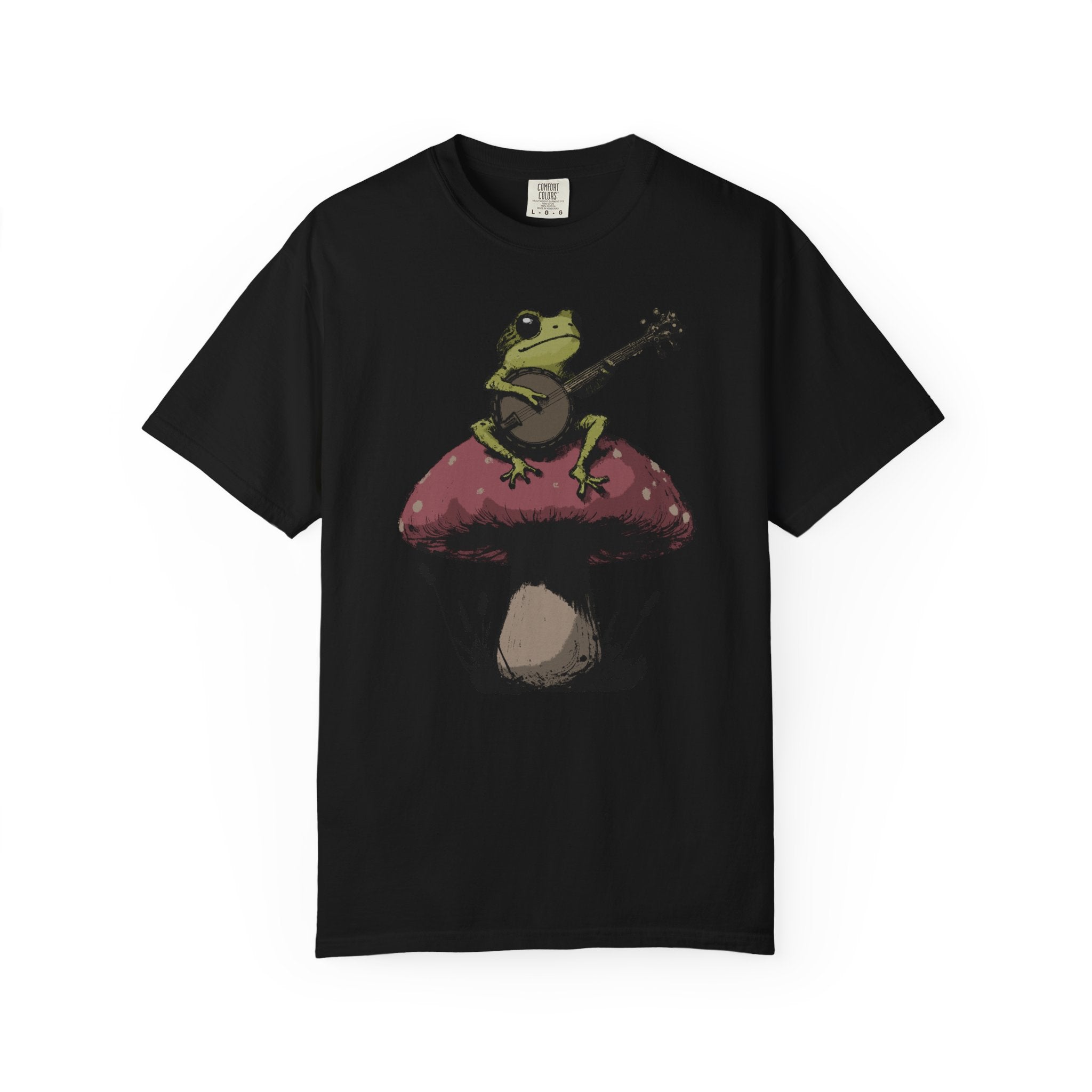 Cottagecore Frog Playing Banjo T-Shirt