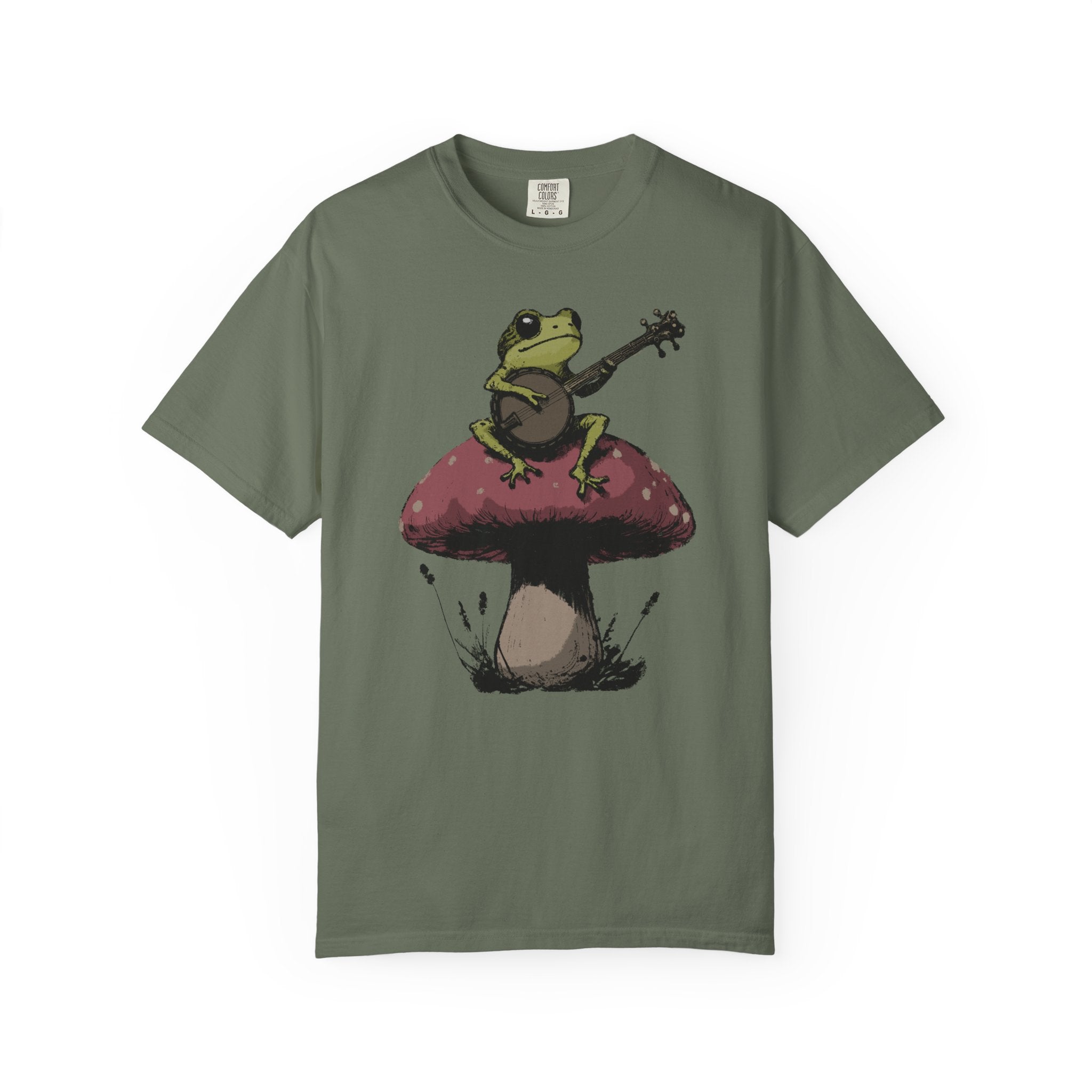 Cottagecore Frog Playing Banjo T-Shirt